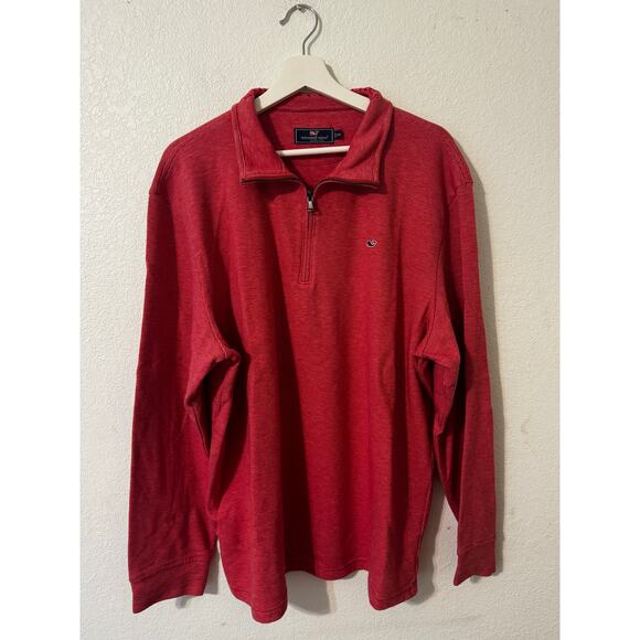 Vineyard Vines Other - Vineyard Vines Men's 1/4 Zip‎ Sweater Heathered Red Size XXL